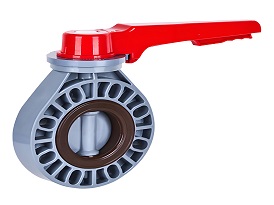  Plastic handle butterfly valve CPVC plastic material