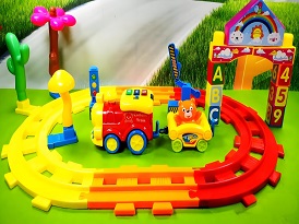  HIPS plastic rail train toy